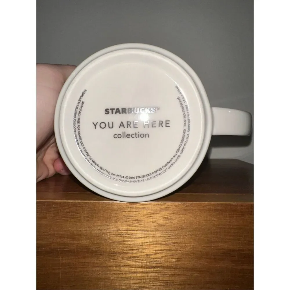 Starbucks Mug Boston You Are Here 2016 14oz Coffee Cup Blue